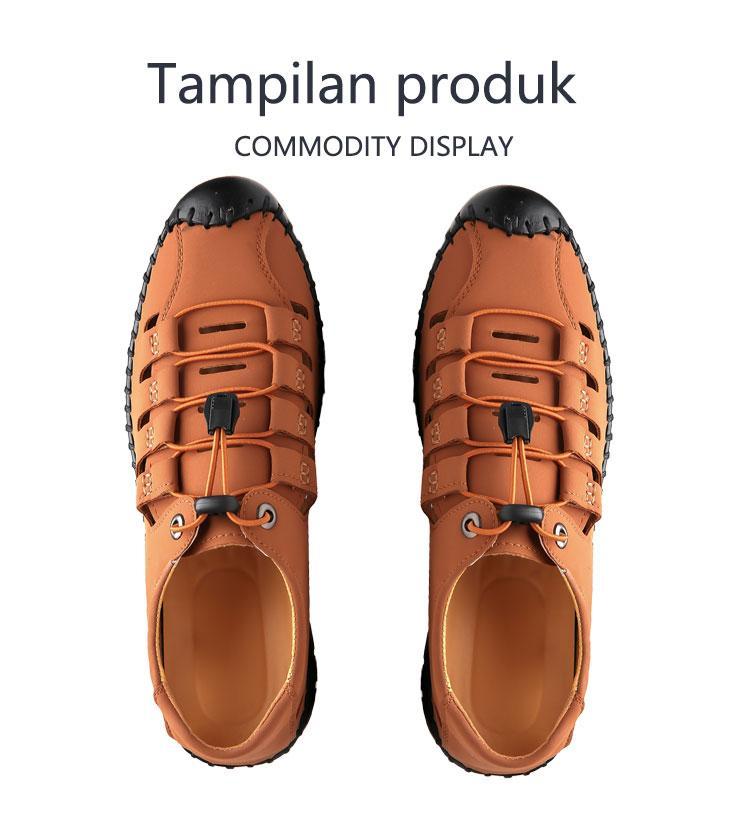 Product Introduction of Kasut Lelaki, Gaya Kasual, Tapak Lembut, Bernafas, Anti Gelincir, Kulit Dipertingkat, Ketibaan Baru Sandal kasutse  kolah 6