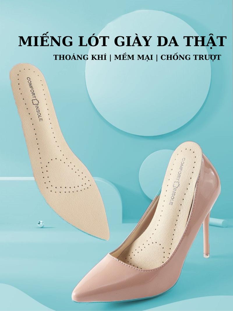 Product Introduction of Lót Giày Nữ Da Bò Thật MINSU M4030 Miếng Dán Lót Giày Cao Gót Bằng Da Bò Thấm Hút Mồ Hôi, Chống Trượt Dành Cho Nữ Leather 5