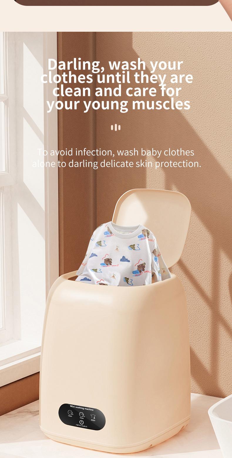 Product Introduction of Baby Mini Washing Machine Ultra-Clean Washing Machine Small Pulsator for Rental Home Large Capacity Wash and Dry Combo 16