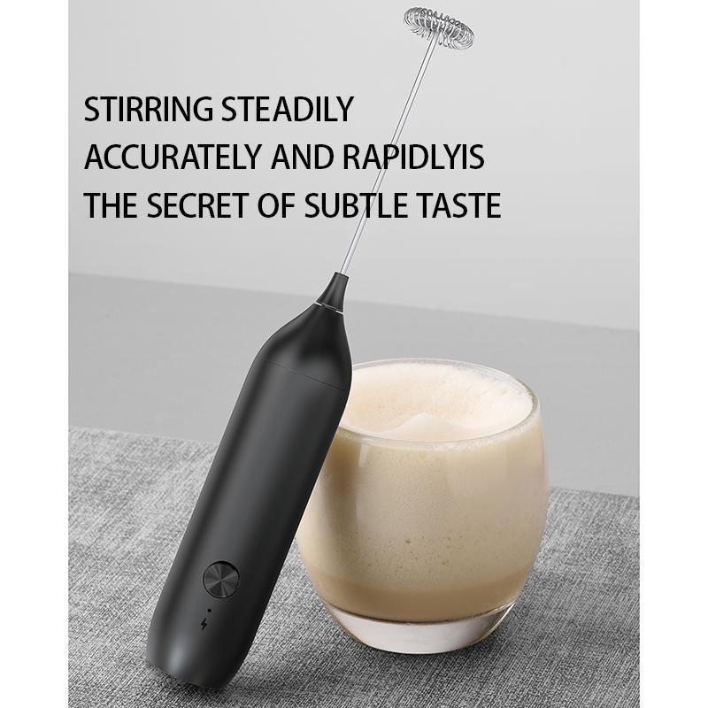 Handheld Electric Milk Frother, Type-C Rechargeable Coffee Milk Frother, Household Kitchen Appliances 2