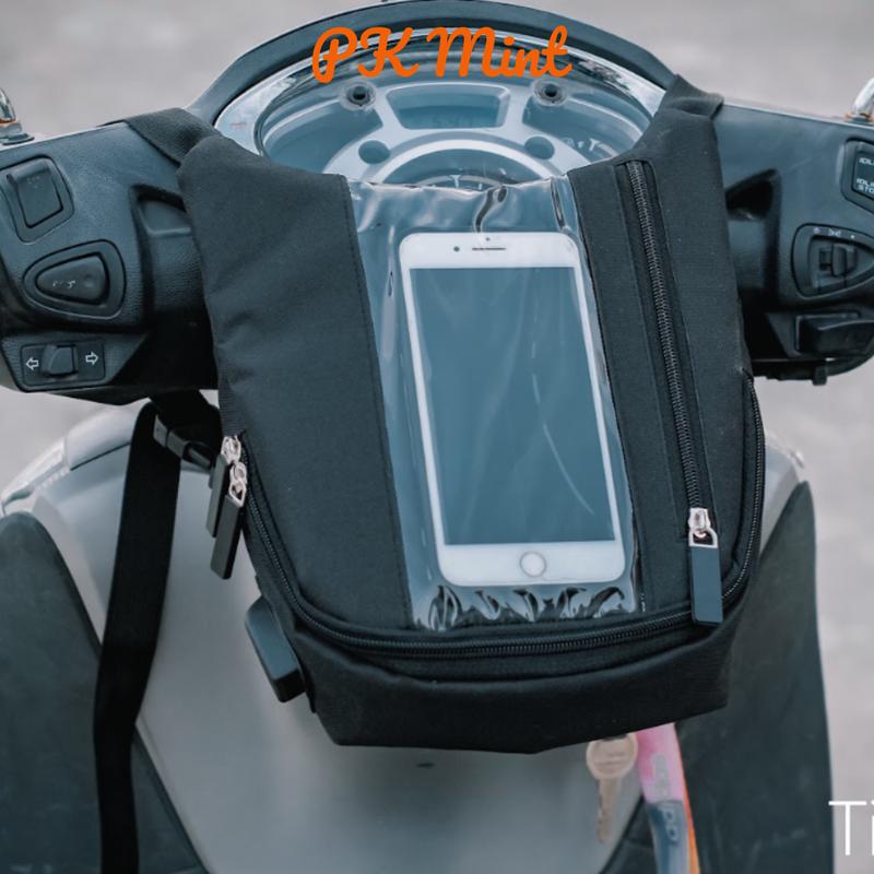 Túi Treo Đầu Xe Máy Treo Ghi Đông Chống Giật Mất Điện Thoại Chứa Đồ Tiện Lợi