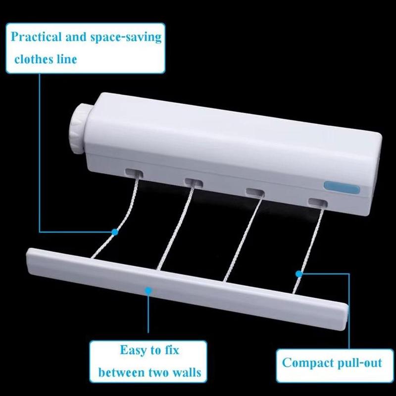 Product Introduction of Automatic Retractable Clothesline Spring Automatic Telescopic Clothesline With Four Or Five K9W4 21