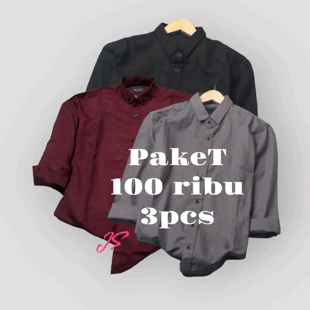 PAKET 100 RIBU 3 PCS KEMEJA POLOS PRIA LENGAN PANJANG PREMIUM KEMEJA FORMAL Katun