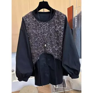 PO15 CHICMORE Atasan Lengan Panjang Longgar Gaya Kasual Untuk Wanita