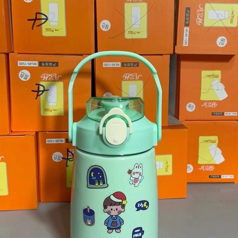 Bình Giữ Nhiệt FASHION 800ml  Có Kèm Ống Hút , Sticker 3