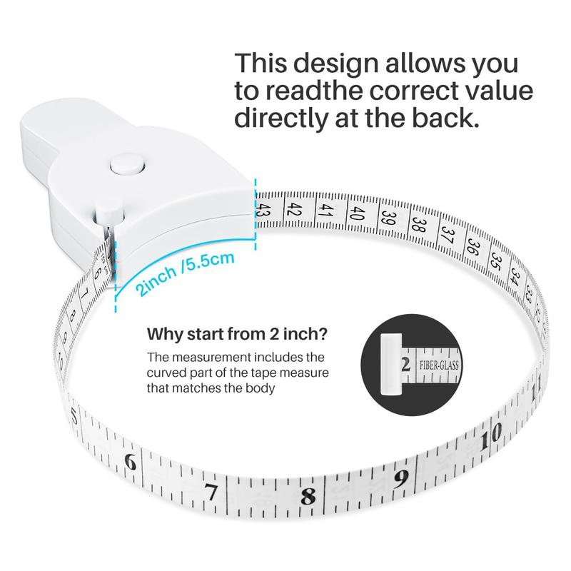 Product Introduction of Retractable Body Tape Measure, Automatic Portable Body Measuring Tape, Household Measuring Tools for Waist, Hip, Arm 8