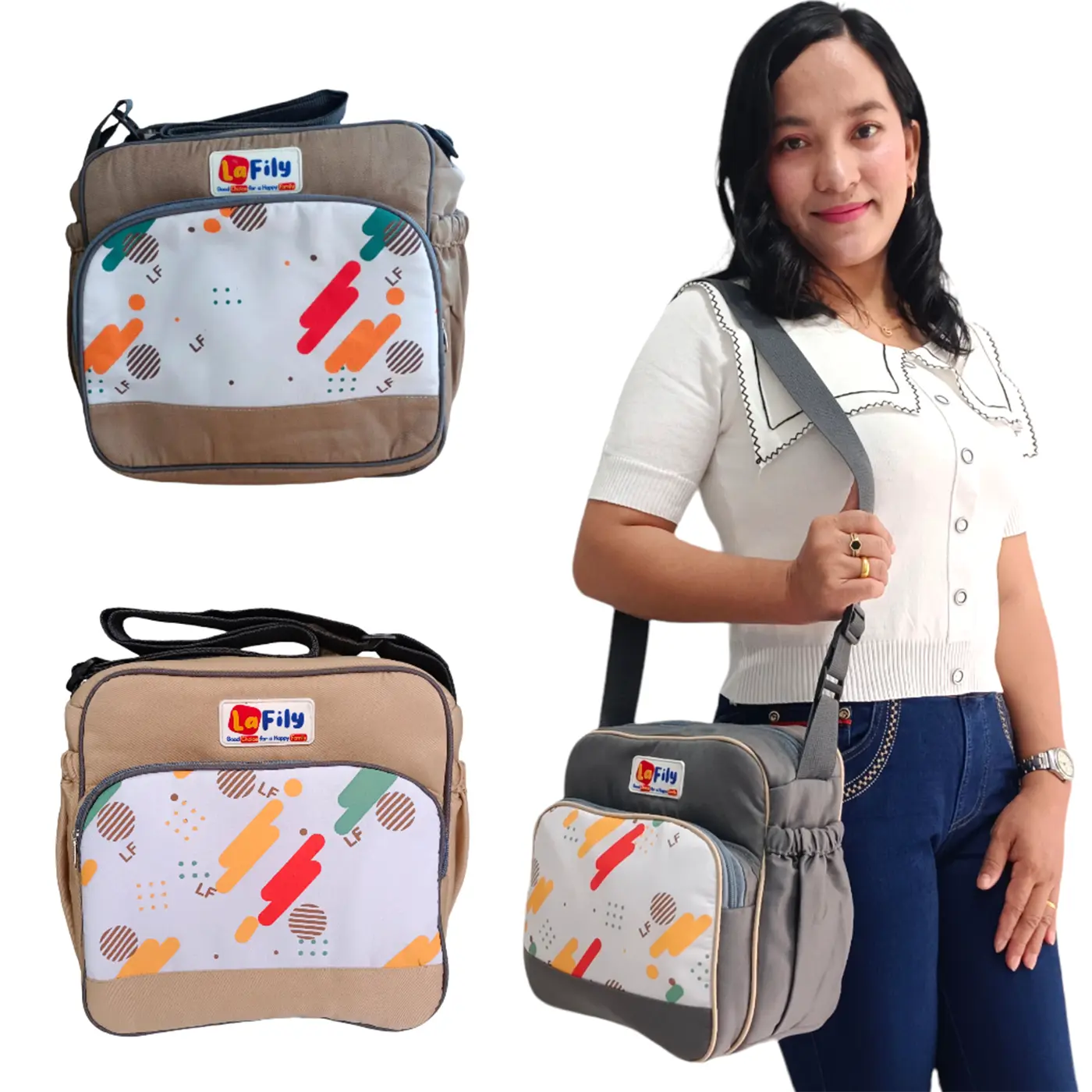 Tas Bayi Kecil Multifungsi Ukuran 22 x 24 x 10 Lafily