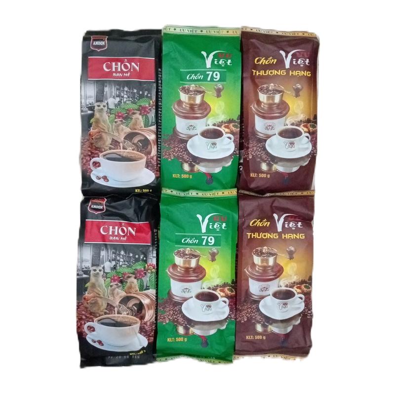 combo 3kg cà phê hương chồn, 2gói thượng hạng, 2gói 79, 2gói ban mê