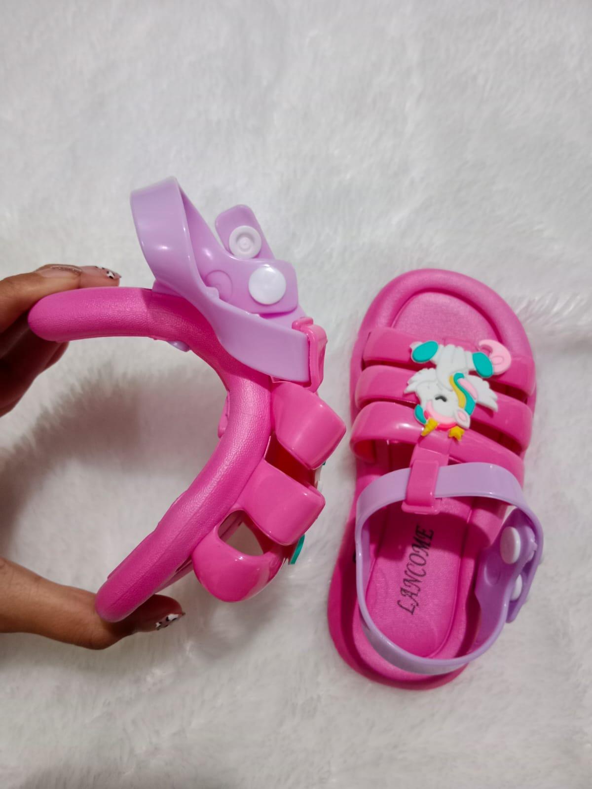 SANDAL JELLY SLOP TALI ANAK UNICORN 6889 Kaki Perempuan