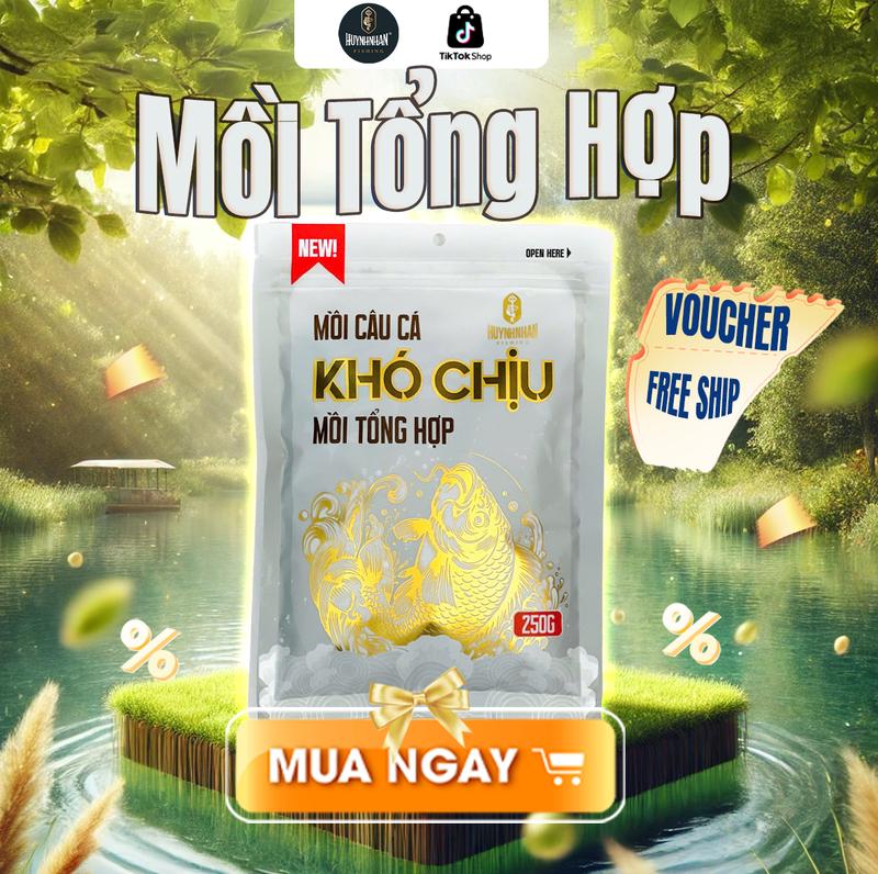 HẾT QUÀ TẶNG Mồi Câu Cá Khó Chịu TRẮNG 250g - Mồi Câu Tổng Hợp - Chuyên Dùng Câu Chép Diếc Rô Phi Dịch Vụ