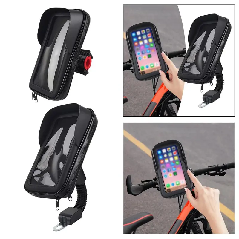 Giá đỡ điện thoại xe máy Túi chống nước Màn hình cảm ứng chống rung 360 Giá đỡ điện thoại có thể điều chỉnh Giá đỡ điện thoại Phụ Kiện Phone 4