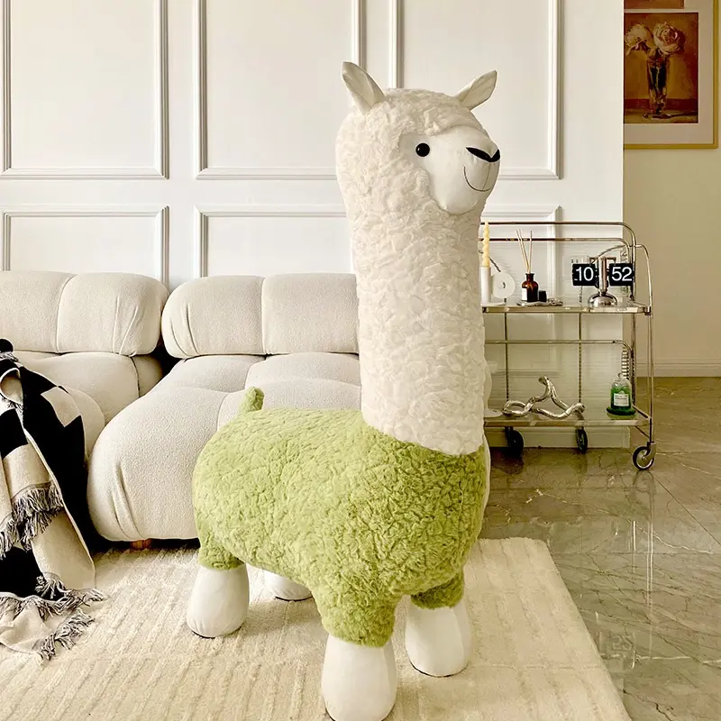 Ghế Alpaca, Đồ Chơi, Búp Bê Alpaca, Đồ Trang Trí Phòng Khách Ghế Động Vật, Ghế Đi Chơi Ghế Sofa Trẻ Em, Có Thể Tháo Rời Và Giặt Được, Ghế Đẩu Động Vật, Bán Chạy Năm 2025, Giá Hơn 1,000 HTK 3