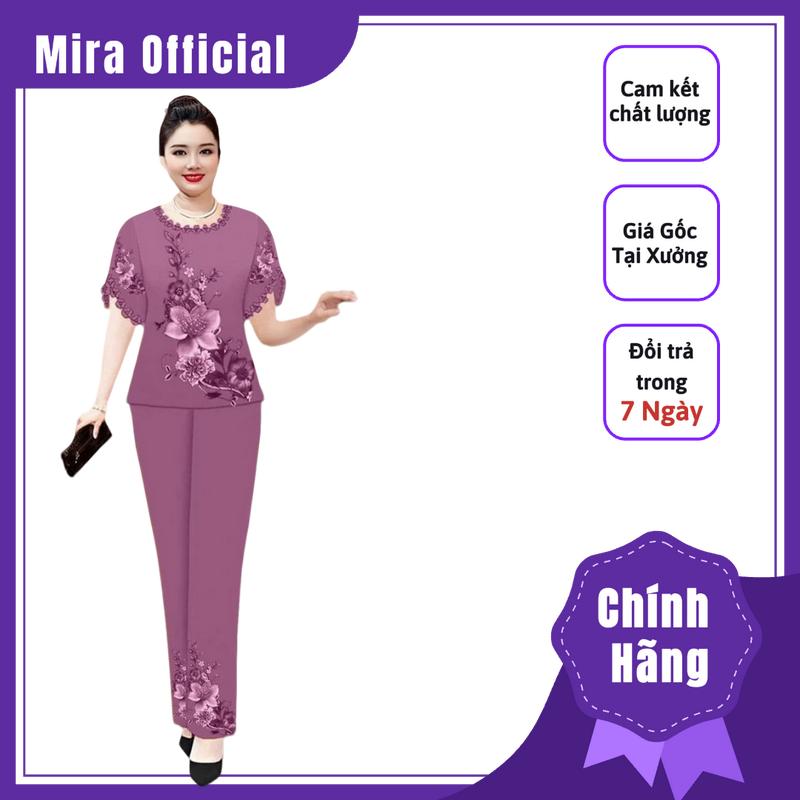 ĐỒ BỘ LỤA PHÁP CAO CẤP CHO MẸ CHO BÀ, mặc nhà, đi chơi, du lịch Áo nữ Top Women Quần Voi aokieu  trung đen quần tím đễ thương set  bộ lụa  mango Tim