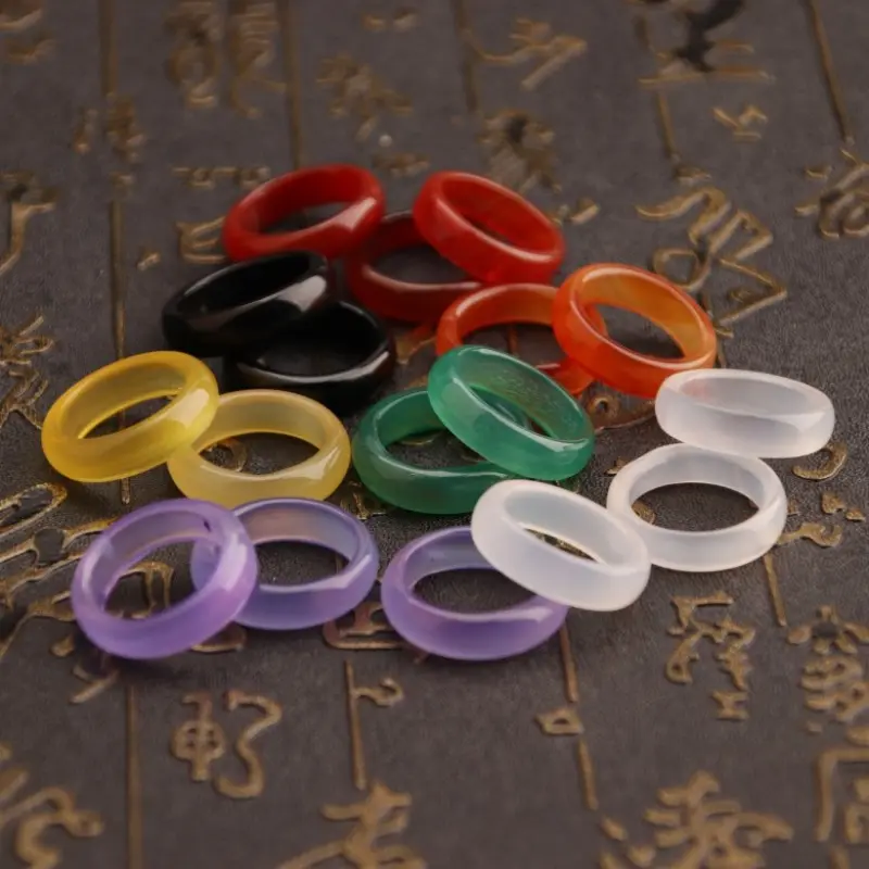 Nhẫn Tự Nhiên, Nhiều Màu Sắc Có Sẵn, Xanh Lá Cây Trắng Hồng, Nhẫn Đôi, Nhẫn Đuôi, Quà Tặng Hoàn Hảo Women Nữ 1
