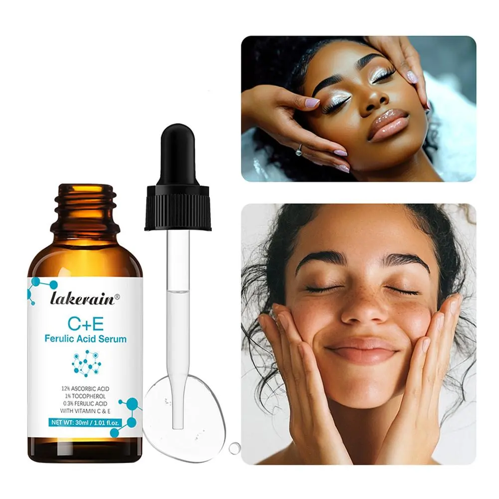 1pc Vitamin C E Serum Lifting Moisturizer Fade Fine Lines Shrink Pore Firming Ferulic Acid Facial Essence Korean Skin Care Products