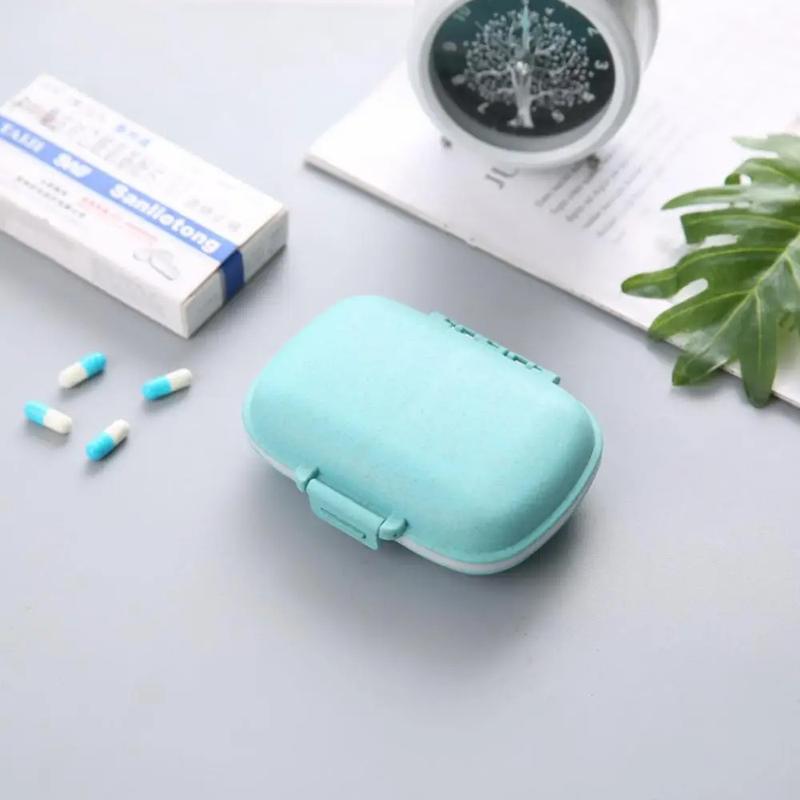 Product Introduction of Hộp Đựng Thuốc Cầm Tay Kích Thước Nhỏ, 8 Ngăn, Hộp Sắp Xếp Thuốc Du Lịch, Hộp Đựng Viên Thuốc Kín Lúa Mì, Hộp Đựng Đồ, Thích Hợp Cho Thuốc 26