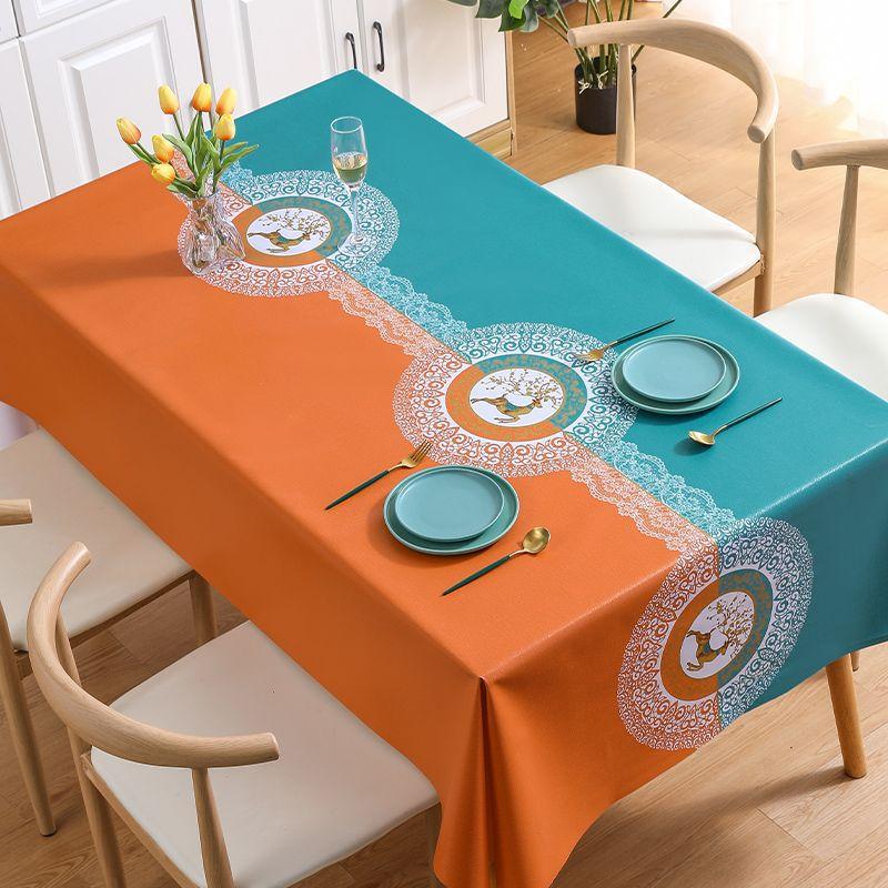 Product Introduction of Light luxury tablecloth, waterproof, oil-proof, anti-scalding PVC tablecloth, ins style coffee table cloth, a deer accompanying table mat 10