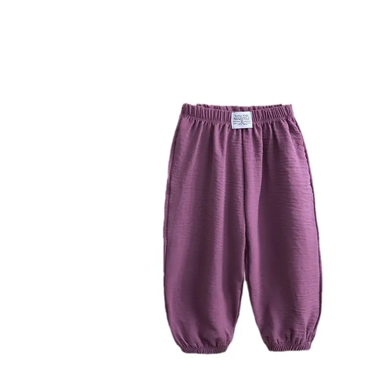New Trousers Anti Mosquito Pants Summer Children's Trousers Thin Boys Girls' Wide-Leg Pants Baggy Pants Baby outside 4