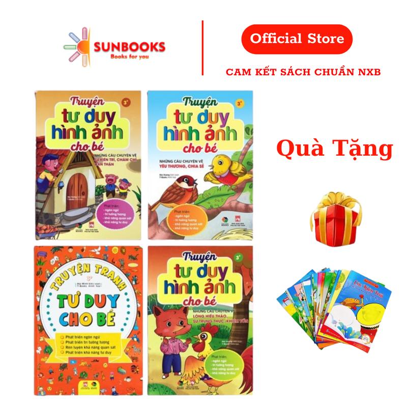 Sách - Truyện Tranh Tư Duy hình Ảnh Cho Bé (Combo, lẻ tùy chọn) Tặng Kèm Truyện Cổ Tích Song Ngữ