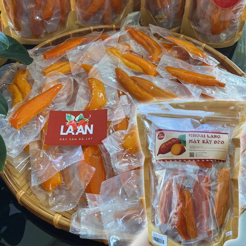 KHOAI LANG MẬT TÀ NUNG ĐÀ LẠT SẤY DẺO NGUYÊN CỦ TÚI MINI Hút chân không từng 2 củ