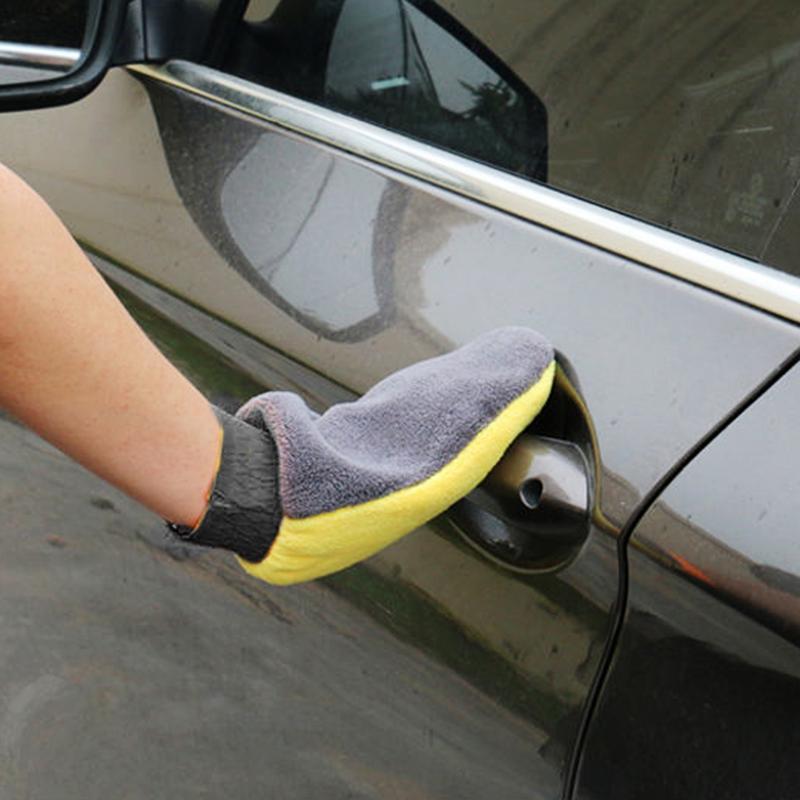 Car Wash Mitt Microfiber Chenille Gloves Thick Car Cleaning Mitt Wax Detailing Brush Auto Care Golves Towel 2
