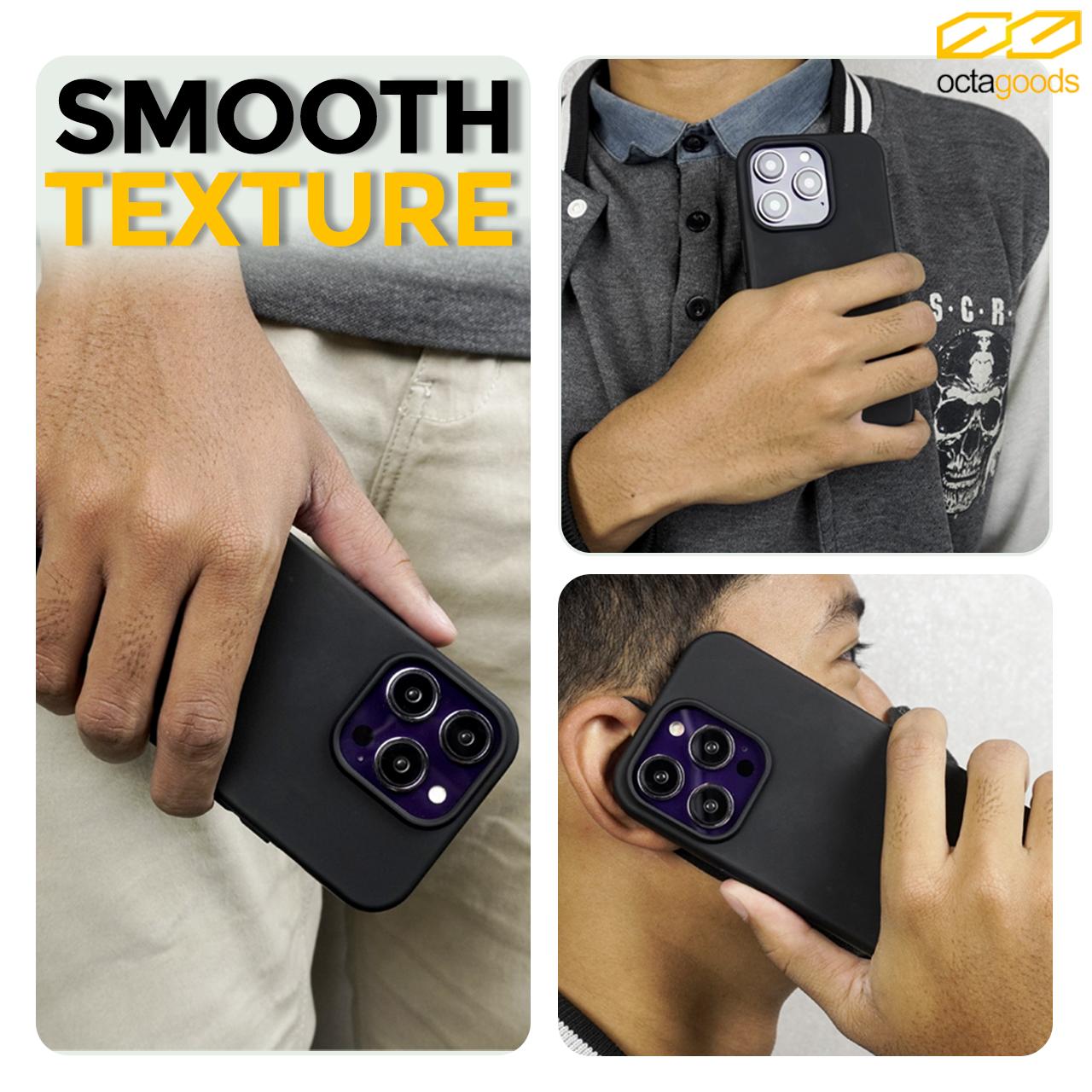 Case iPhone 14 Pro Max Plus Octagoods Edge Silicone Cover Soft Casing