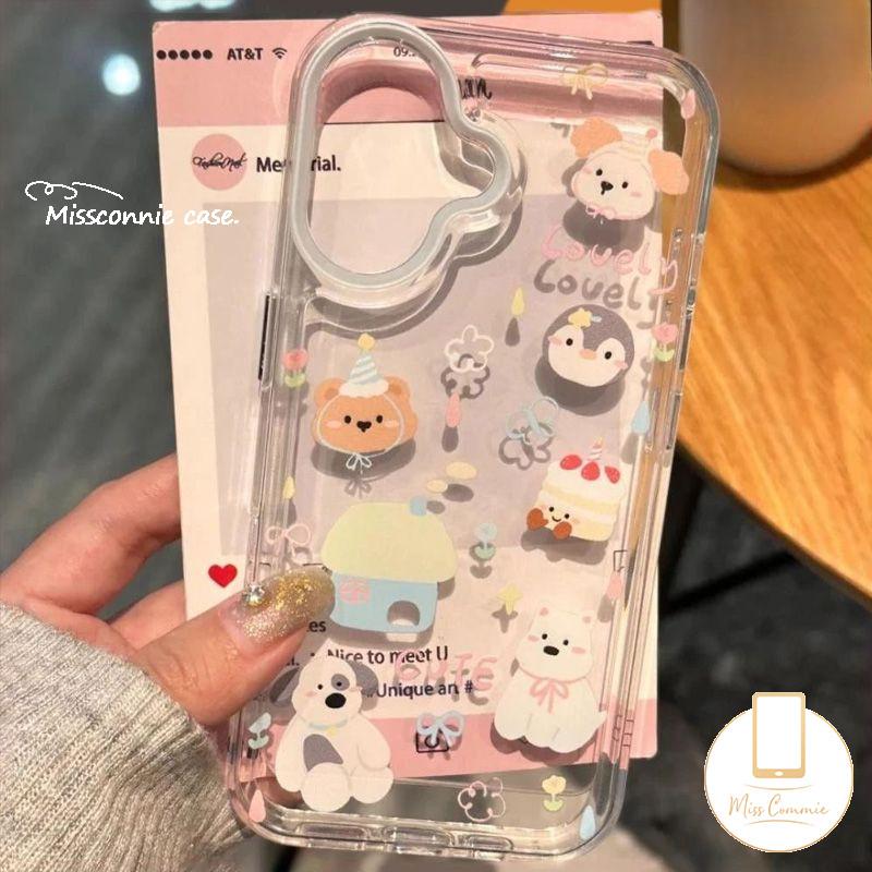 Ốp Lưng, Missconnie, Dành Cho Samsung A06, A16, A13, A05s, A23, A14, A15, A05, A35,A03,A52,A33,A12, A24, A25, A31, A10s, A20s, A32, A55, A54, A34, A04, A51, A03s, A20, A53, A21s, A02s, A11, A04s, A30, A50, Với Thiết Kế Hình Gấu, Cún chó Con Và Nơ Hoặc Hoa