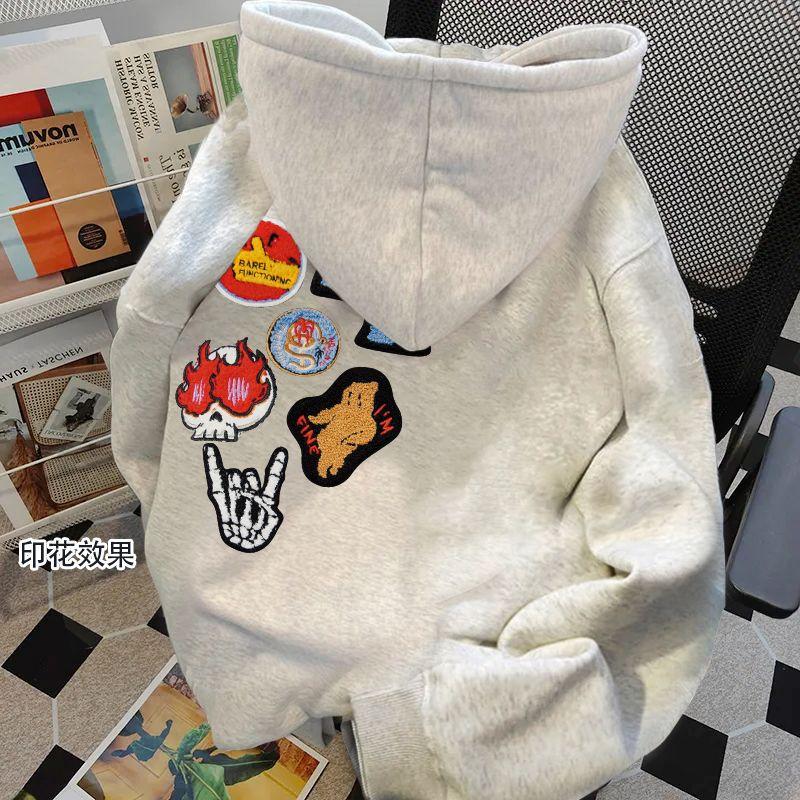 Product Introduction of Áo Hoodie Phong Cách Đường Phố Cho Nam, Phong Cách Năm Mới, In Chữ Mỹ Lót Lông Cừu, Dày Dặn, Dáng Rộng Vừa Vặn, Áo Phong Cách Ins, Dành Cho Nữ 18