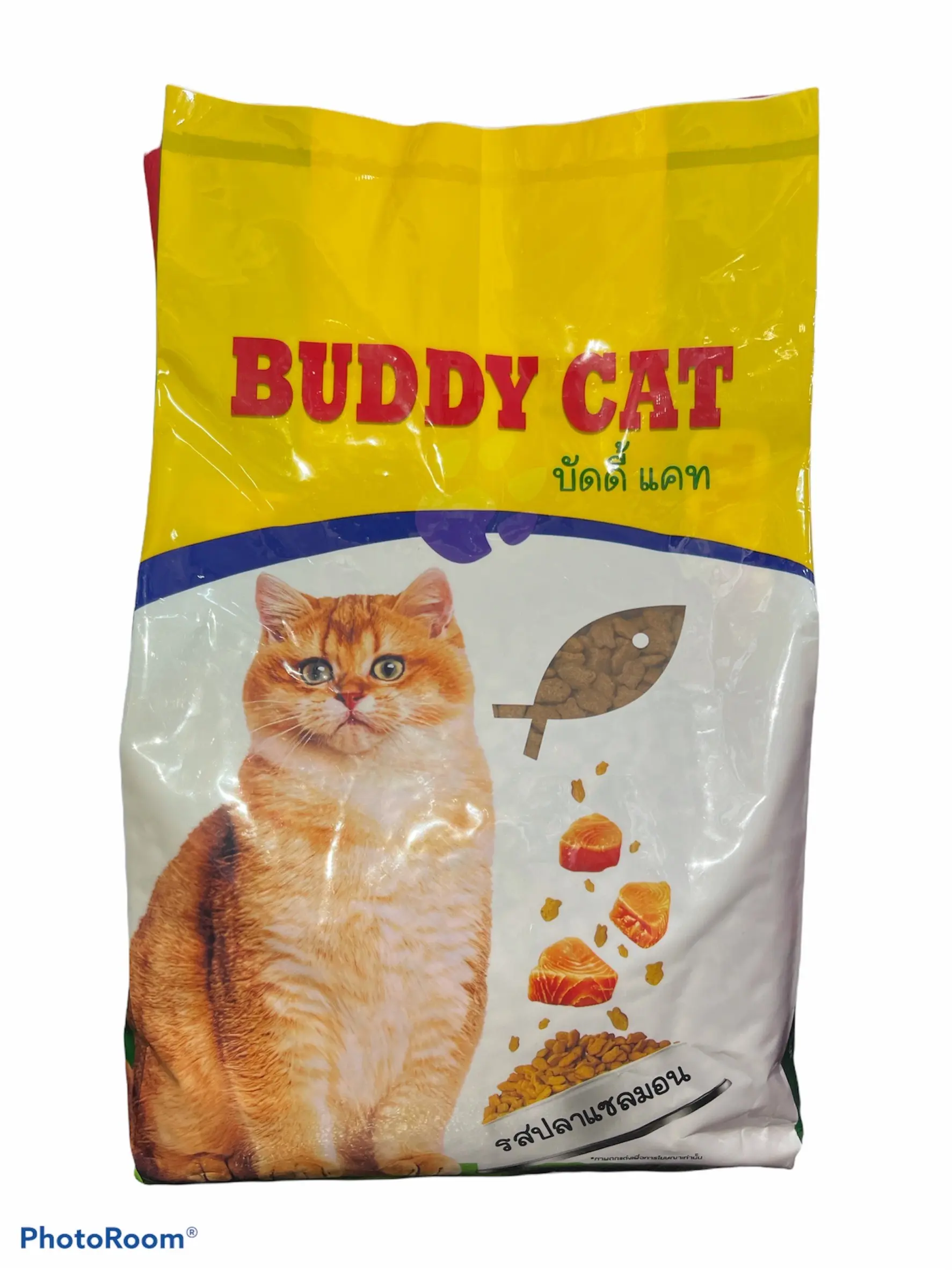 Special For PRP (ถุงเขียวเหลืองขนาด 1 กิโลกรัม) ไม่เค็ม อาหารแมว BUDDY CAT บัดดี้ แคท รสปลาแซลม่อน ควบคุมความเค็ม PRP