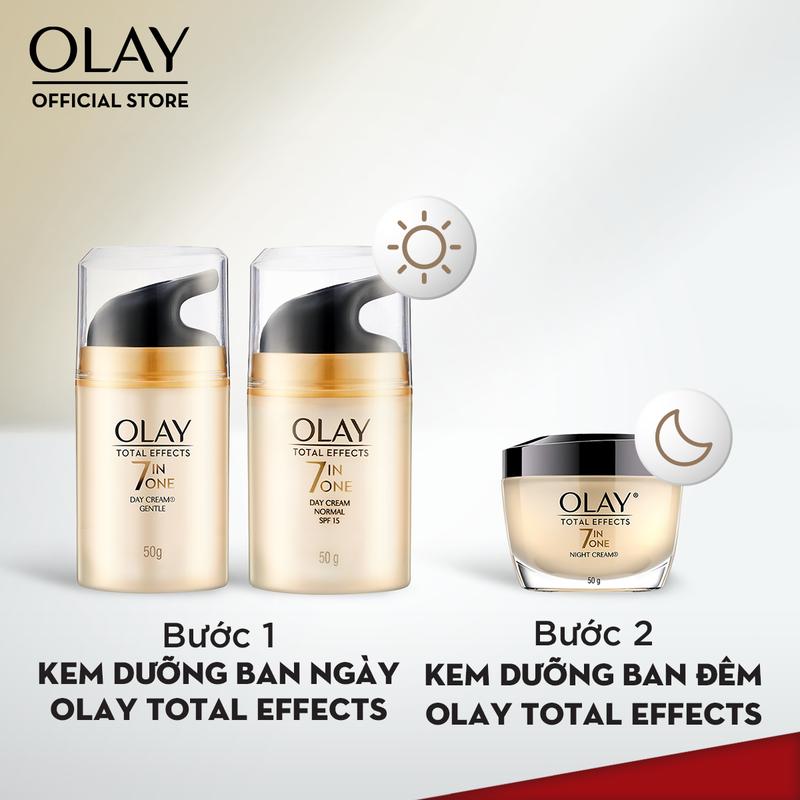 Kem Dưỡng Ẩm Ban Đêm Hỗ Trợ Phục Hồi & Làm Chậm 7 Dấu Hiệu Lão Hóa OLAY TOTAL EFFECTS 50g 6