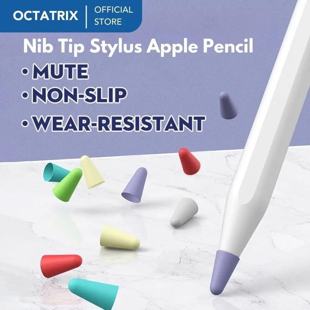 Silicon Tip Compatible For i Pad Pen Nib Stylus Ap ple Pencil Gen 1/2 Protector Sensitive Smooth Design  Pena Black Blue Pink