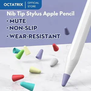 Silicon Tip Compatible For i Pad Pen Nib Stylus Ap ple Pencil Gen 1/2 Protector Sensitive Smooth Design  Pena Black Blue Pink
