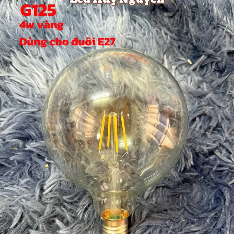 Đèn led EDISON nhiều loại 4W ánh sáng vàng bóng thủy tinh chống nước 6