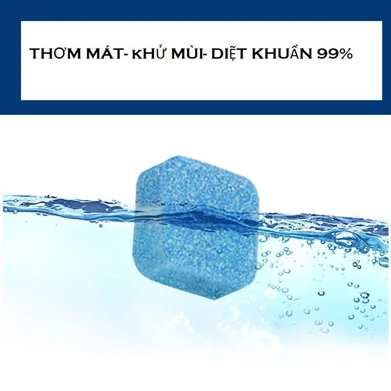 Hộp 12 viên tẩy bồn cầu đa năng màu xanh giúp tiêu diệt mọi vi khuẩn 4