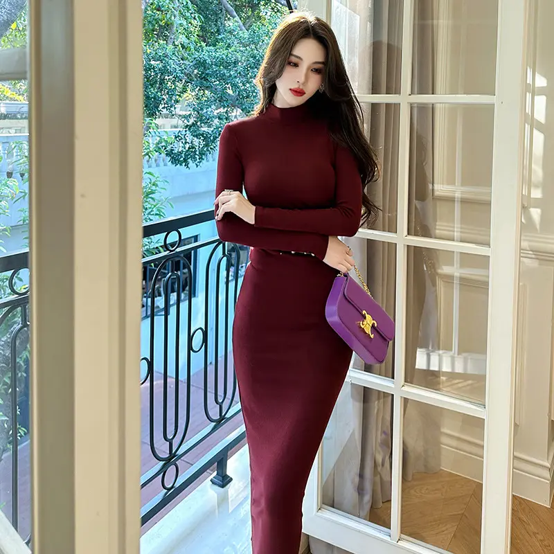Đầm Bodycon Co Giãn, Có Lông Cừu Thêm