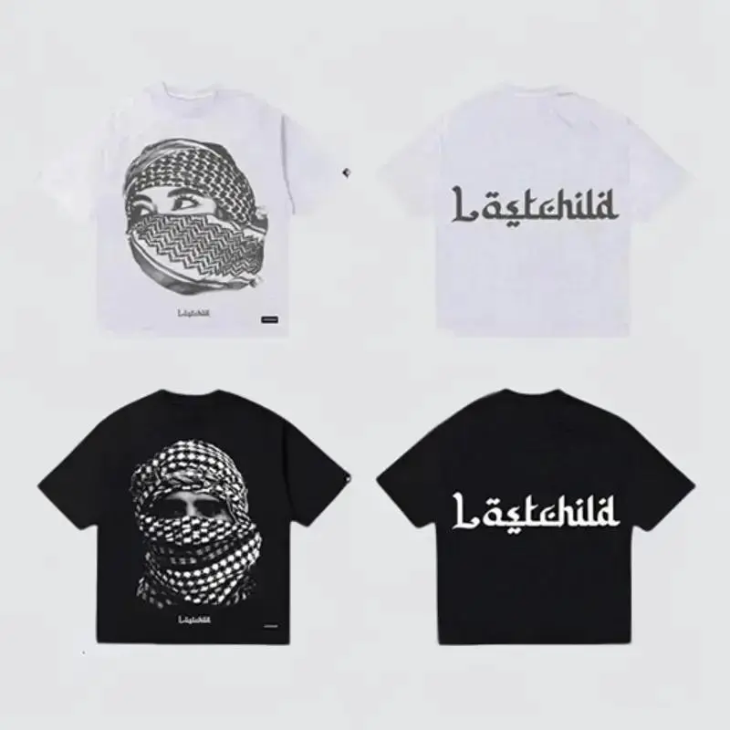 "TLG" Fashion T-shirt Cotton men's unisex oversized short-sleeved top Tropical seasonal short-sleeved top Wear comfortable chunky fabric