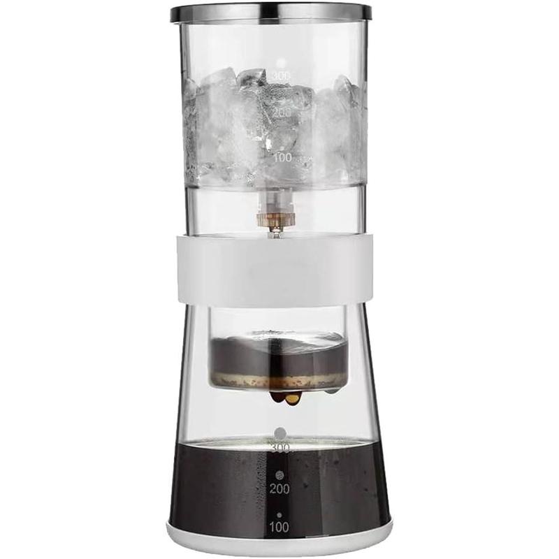 TikTok Shop Ice Drip Coffee Maker 14oz Cold Brew Coffee Smooth Dripper Slow Cold Drip Iced Coffee Concentrate Brewer with Adjustable Water Flow Stainless Steel Filter