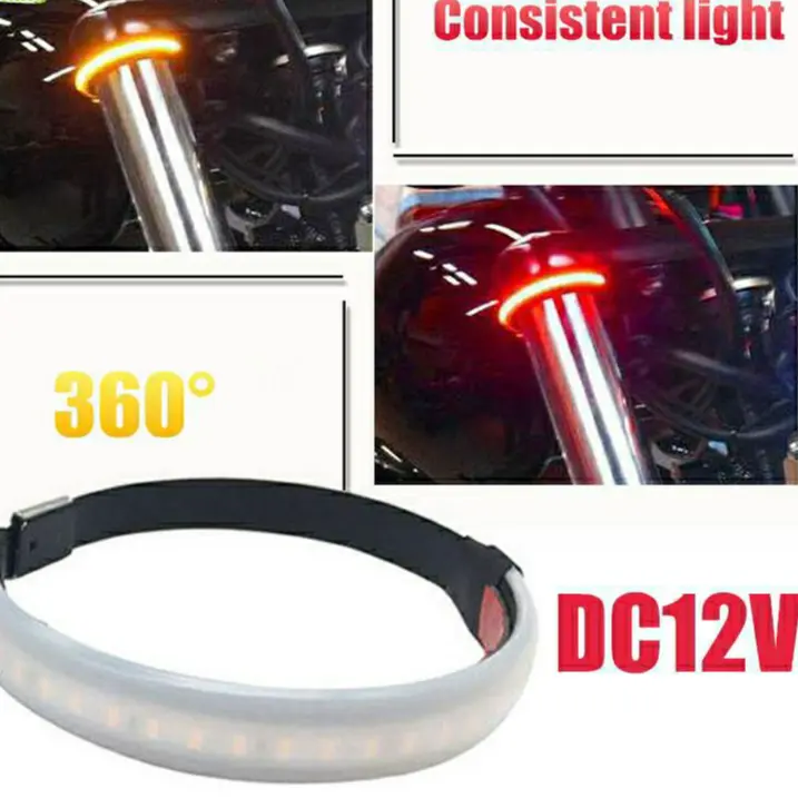 Lampu Sein Led Flexible Shock Motor Melingkar / Lampu Sen Melingkar / Lampu sen Shock Melingkar Motorcycle Waterproof