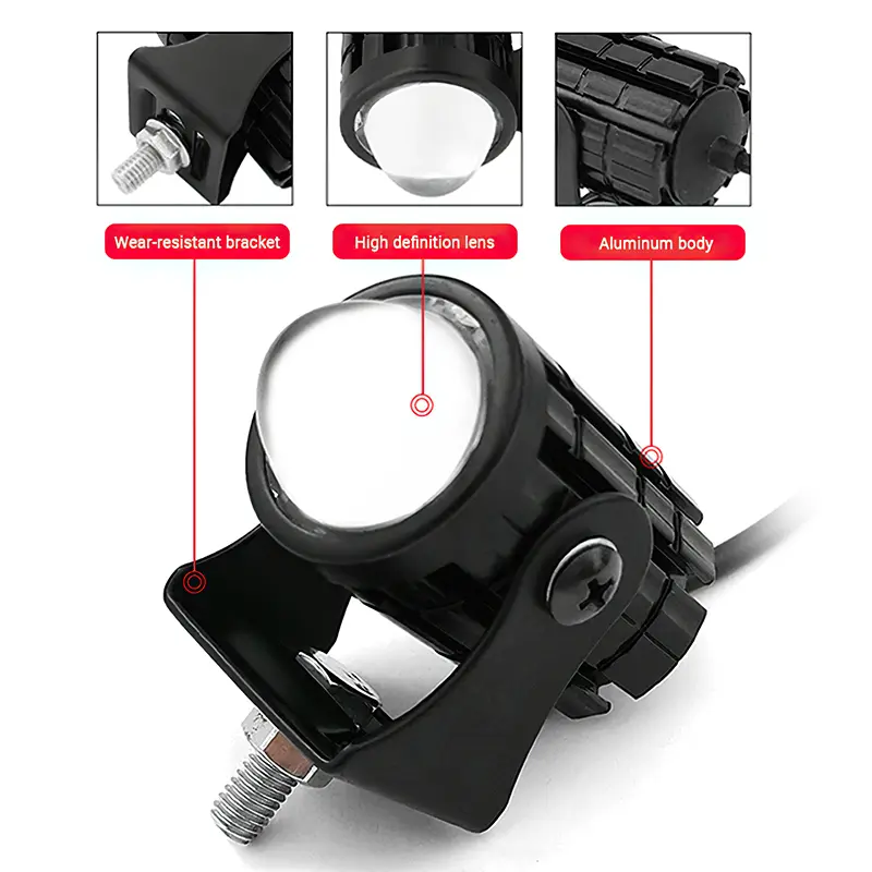 Đèn Trợ Sáng Mini Xe Máy Đèn Trợ Sáng Bi Cầu 2 Mầu Cos Vàng Pha Trắng Công Tắc Loại 1 Chính Hãng Phụ Tùng Đèn Pha 3
