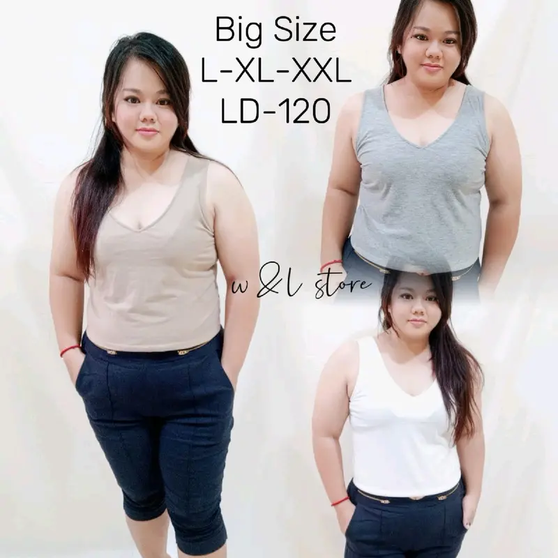 DS-7/ Crop Top Big Size/ Atasan Basic Jumbo Wanita Melar Nyaman 0