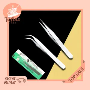 Pinset Stainless Steel / Pinset Bengkok Siku / Pinset Benang Stainless / Pinset / Pinset Lurus Stainless