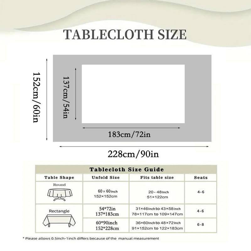 Product Introduction of Merry Christmas Themed Tablecloth, 1 Count Cartoon Pattern Holiday Party Festive Decoration, Home Party Supplies for Living Room Garden Dining Room Decor 1