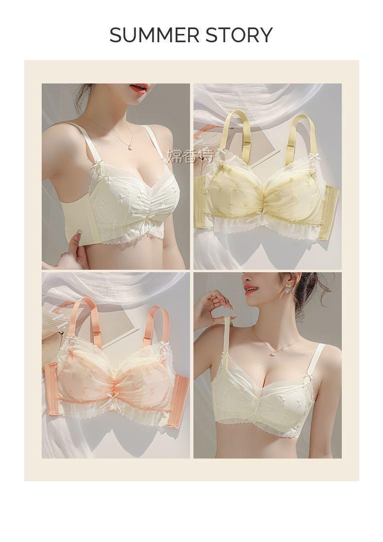 Product Introduction of Đồ Lót Hoa Lưới Dành Cho Phụ Nữ, Ngực Nhỏ Đẩy Lên Ngực Phẳng Mỏng Lớn, Phụ Kiện Đặc Biệt Không Dây, Bộ Áo Ngực Đẩy Ngực 21