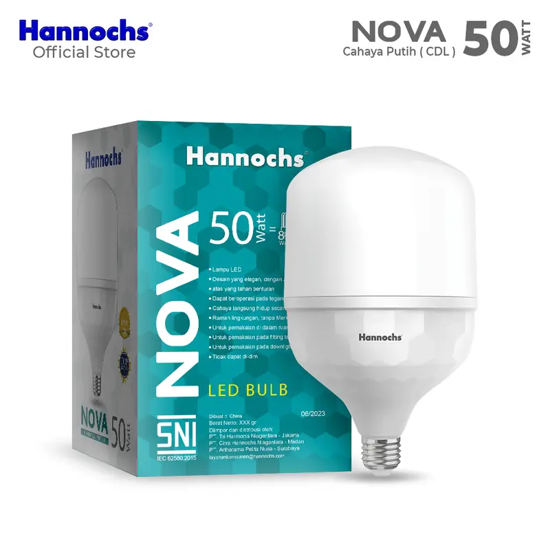Hannochs Lampu LED Nova 50W Cahaya Putih ( PAKET 3pcs ) 6