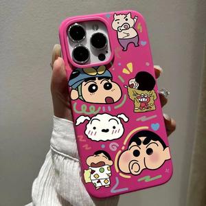 Full Screen Graffiti Shin-chan Compatible with Apple 16 Pro Max Phone Case iPhone 15 Plus/14/13 Jelly Case XS