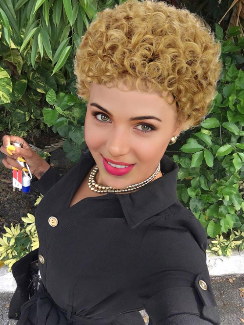 Product Introduction of 10 Inch Short Wigs for Women, Gorgeous Fluffy Wigs with Bangs, Synthetic Full Machine Wigs for Party, Daily Use 2