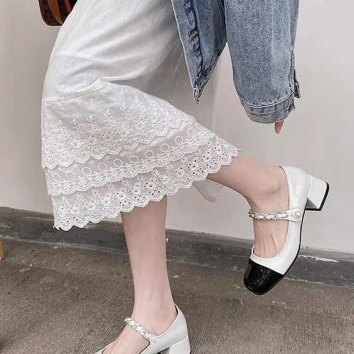 Mã  A03 _ Giày Mary Jane quai ngang đế trụ 4cm hàng QC cao cấp