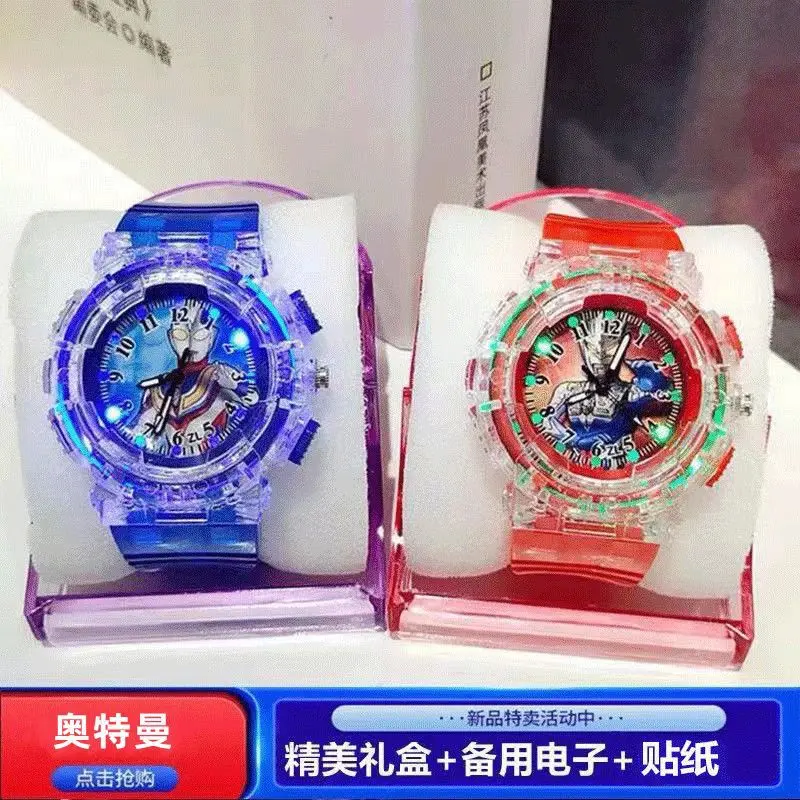 2025 [2937 Positive Reviews] Children's Watch Ultraman Cartoon Boys Elementary School Students Elsa Girls Electronic Toddler Kids 3 Light-Up Toy