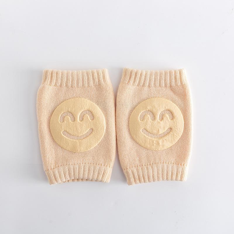2pcs Learning to Crawl Knee Pads, Smile Patterned Knee Pads, Elastic Non-slip Knee Protector, Elbow Pads 4