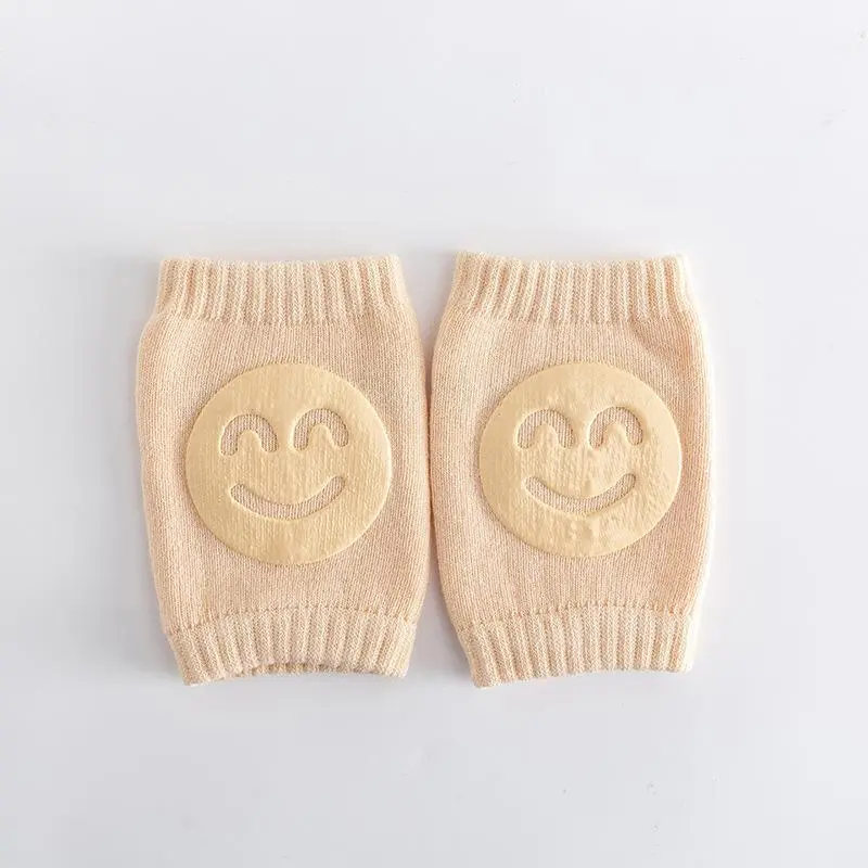 2pcs Learning to Crawl Knee Pads, Smile Patterned Knee Pads, Elastic Non-slip Knee Protector, Elbow Pads 3